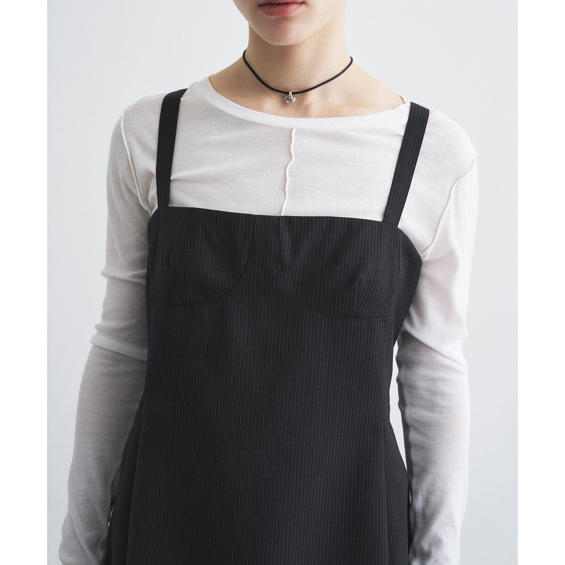 CODE A「corset stripe camisole」|キャミソール|
