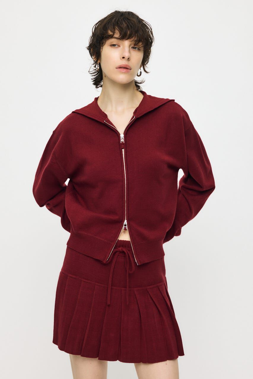 MOUSSY「ZIP UP PARKA & PLEATED ミニスカート」|ワンピース|D/RED3