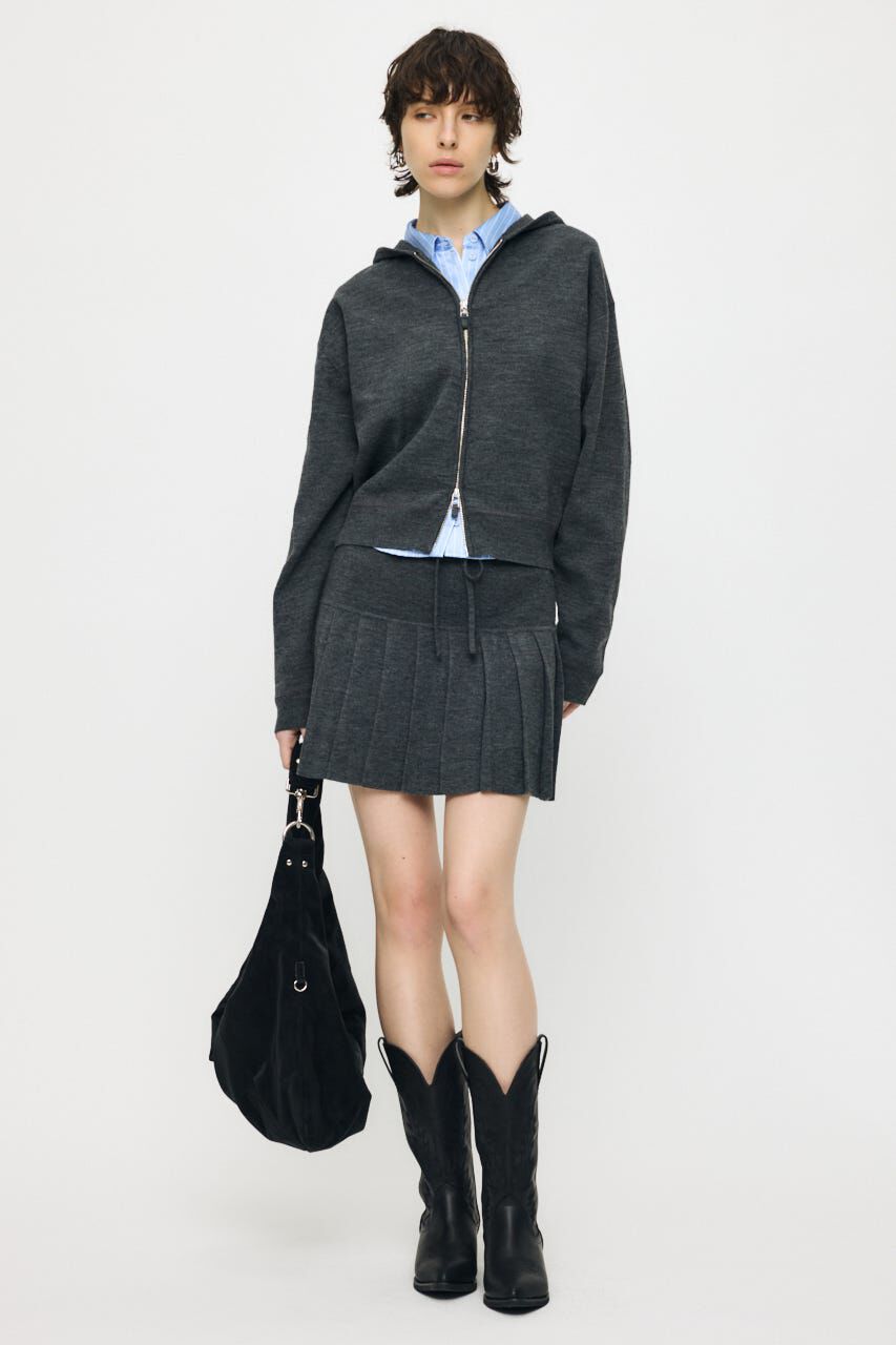 MOUSSY「ZIP UP PARKA & PLEATED ミニスカート」|ワンピース|