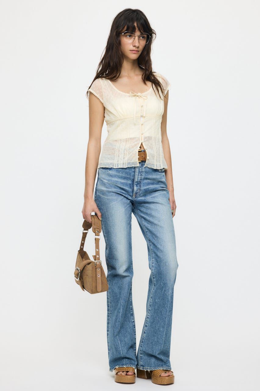 MOUSSY「TULLE PINTUCKブラウス」|シャツ・ブラウス|