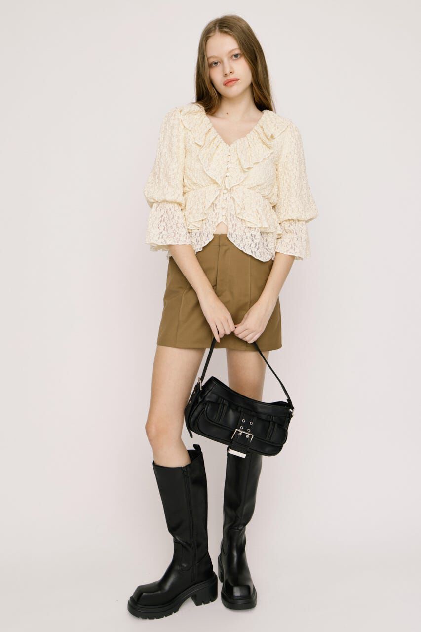 SLY「CUT LACE RUFFLE ブラウス」|シャツ・ブラウス|