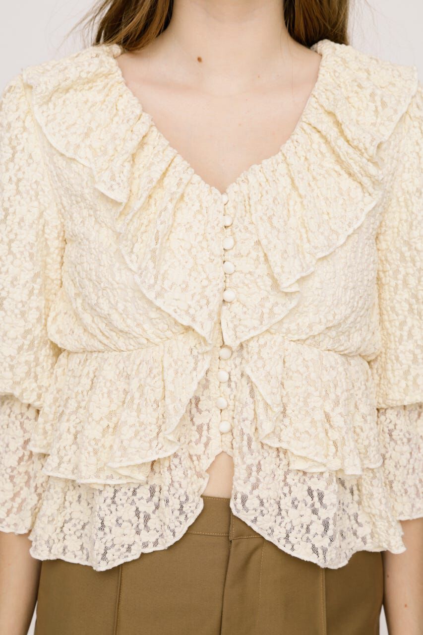 SLY「CUT LACE RUFFLE ブラウス」|シャツ・ブラウス|