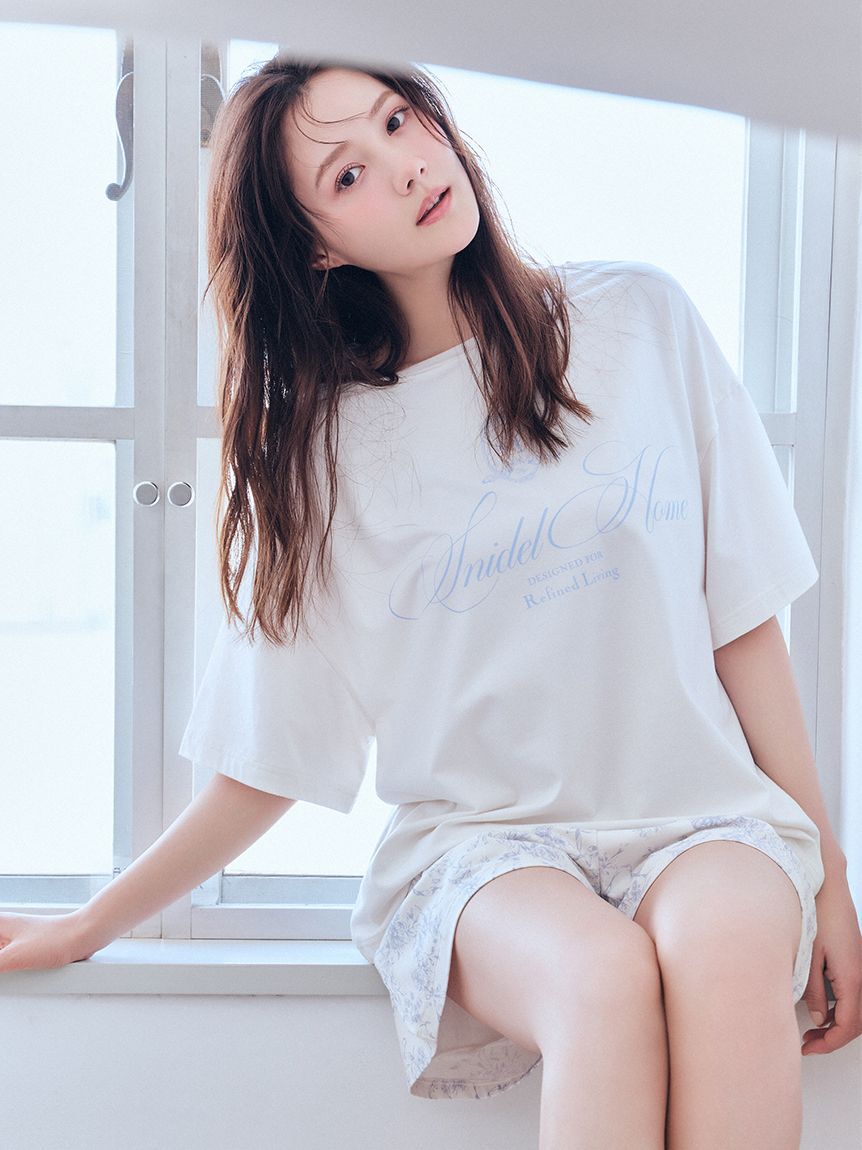 SNIDEL HOME「【ICEDFABRIC+R】エンブレムTシャツセットアップ」|ルームウェア|IVR