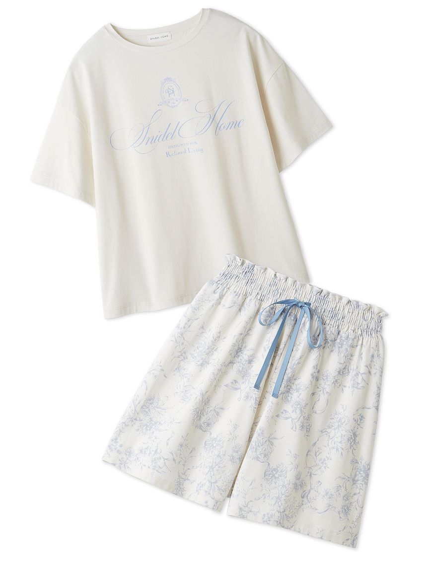 SNIDEL HOME「【ICEDFABRIC+R】エンブレムTシャツセットアップ」|ルームウェア|