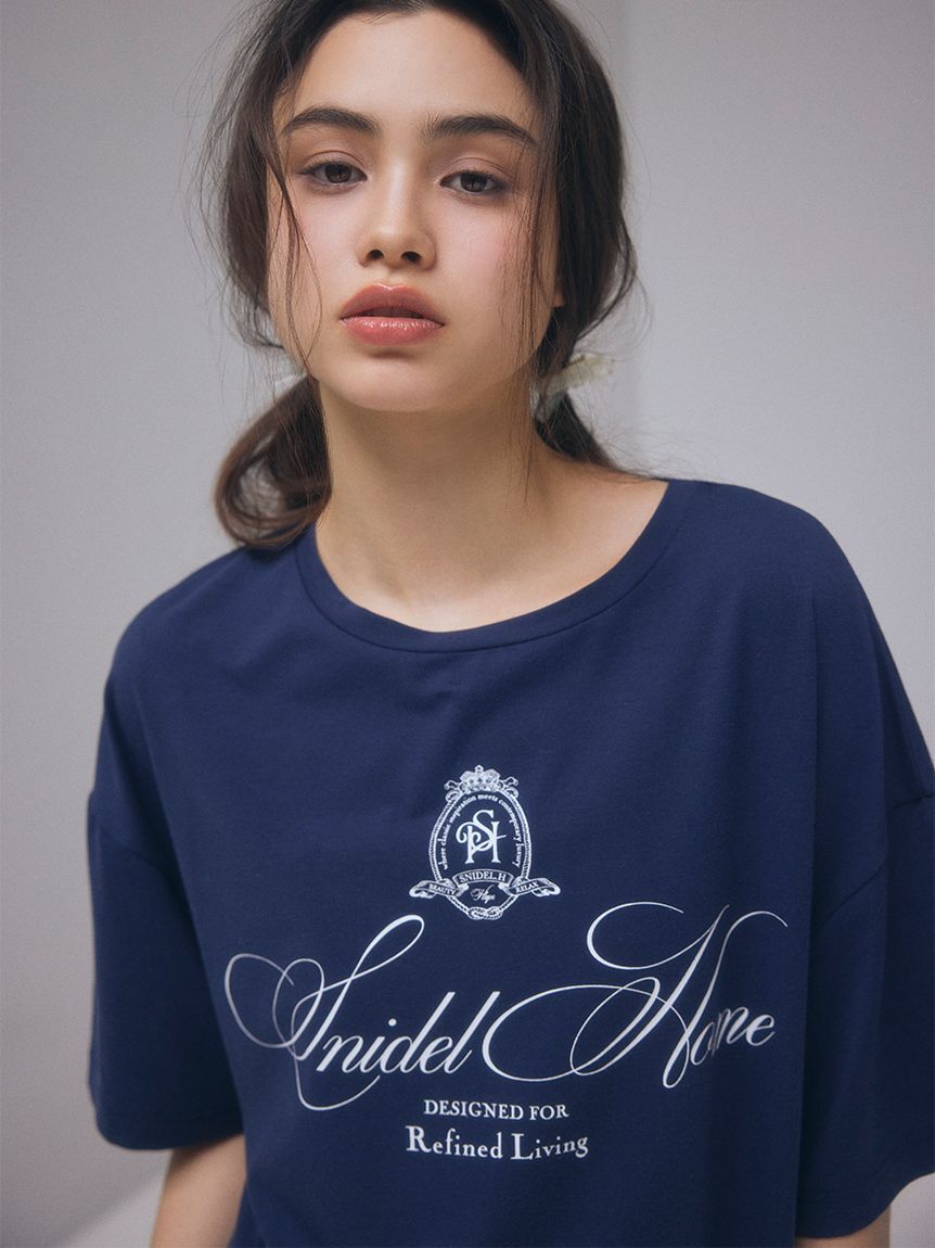 SNIDEL HOME「【ICEDFABRIC+R】エンブレムTシャツセットアップ」|ルームウェア|