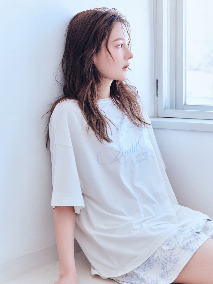 SNIDEL HOME「【ICEDFABRIC+R】エンブレムTシャツセットアップ」|ルームウェア|