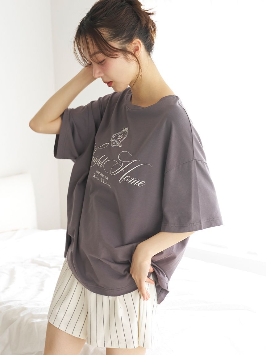 SNIDEL HOME「【ICEDFABRIC+R】エンブレムTシャツセットアップ」|ルームウェア|