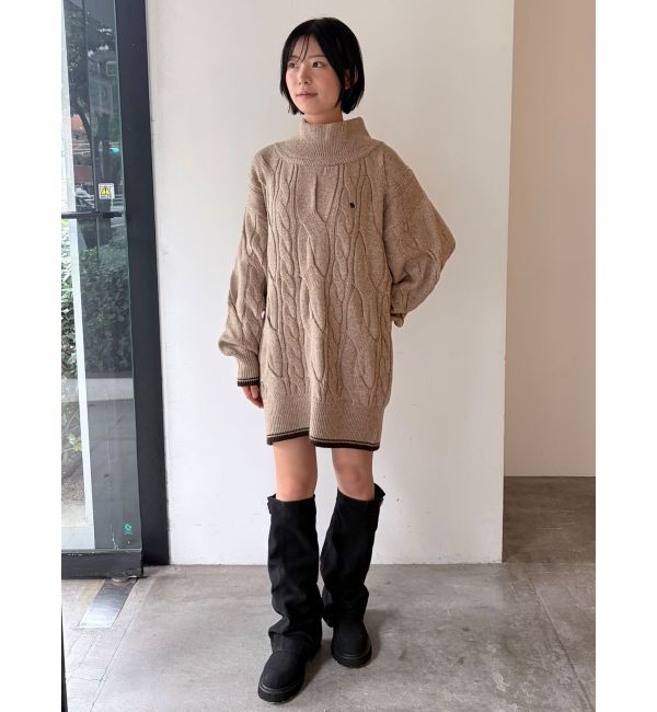 LAGUNAMOON「【POLO BCSコラボ】ケーブルニットミニワンピース」|ワンピース|