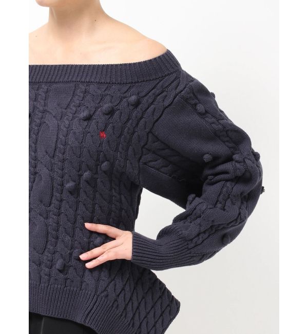 LAGUNAMOON「【POLO BCSコラボ】ケーブルペプラムニットプルオーバー」|ニット・セーター|