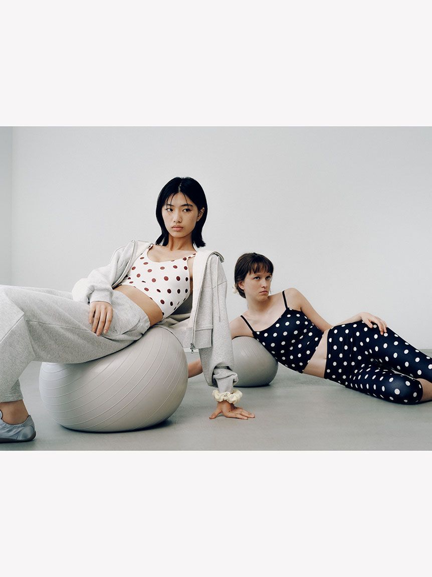 emmi atelier「【W&T】ドットＶネックブラトップ」|キャミソール|