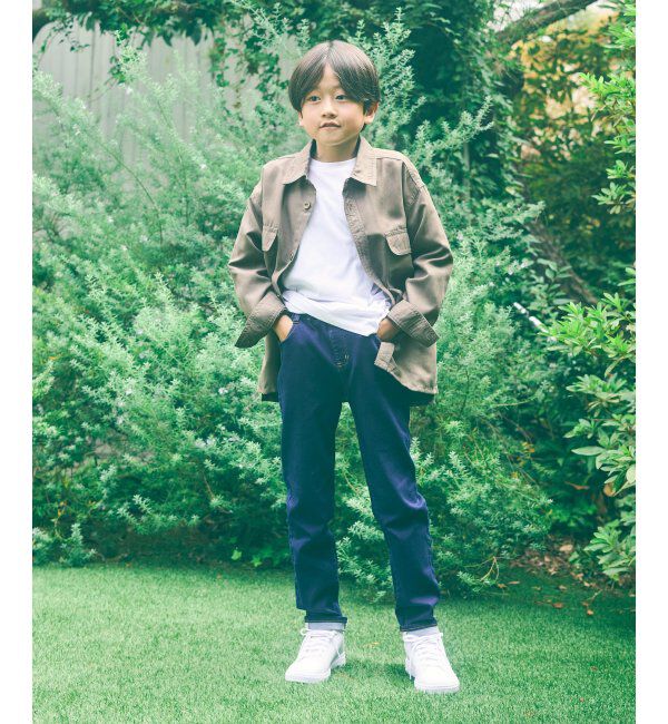 ikka kids「【親子コーデ】フェイクスエード／デニムシャウター（110~160cm）」|シャツ・ブラウス|