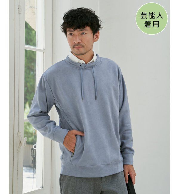 ikka「GOKU楽スエードジップルーイカラー」|パーカー|