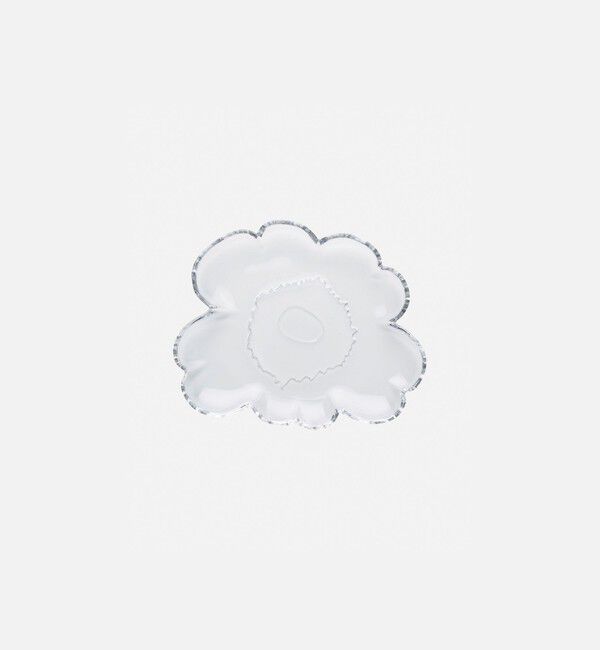 Marimekko「Unikko 60th ガラスプレート 20cm」|その他|クリア
