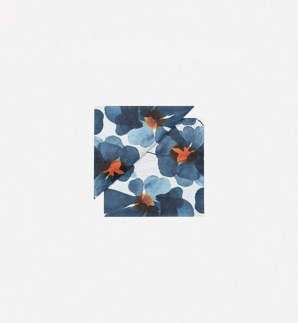 Marimekko「Valssi カクテルナプキン 25&times;25cm」|その他|ﾀﾞｰｸﾌﾞﾙｰ&times;ｵﾚﾝｼﾞ