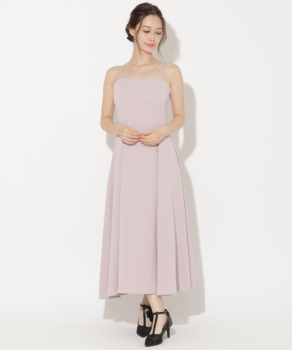 WILLSELECTION「バックウエストリボンブラウス&times;フレアキャミワンピース」|ドレス|