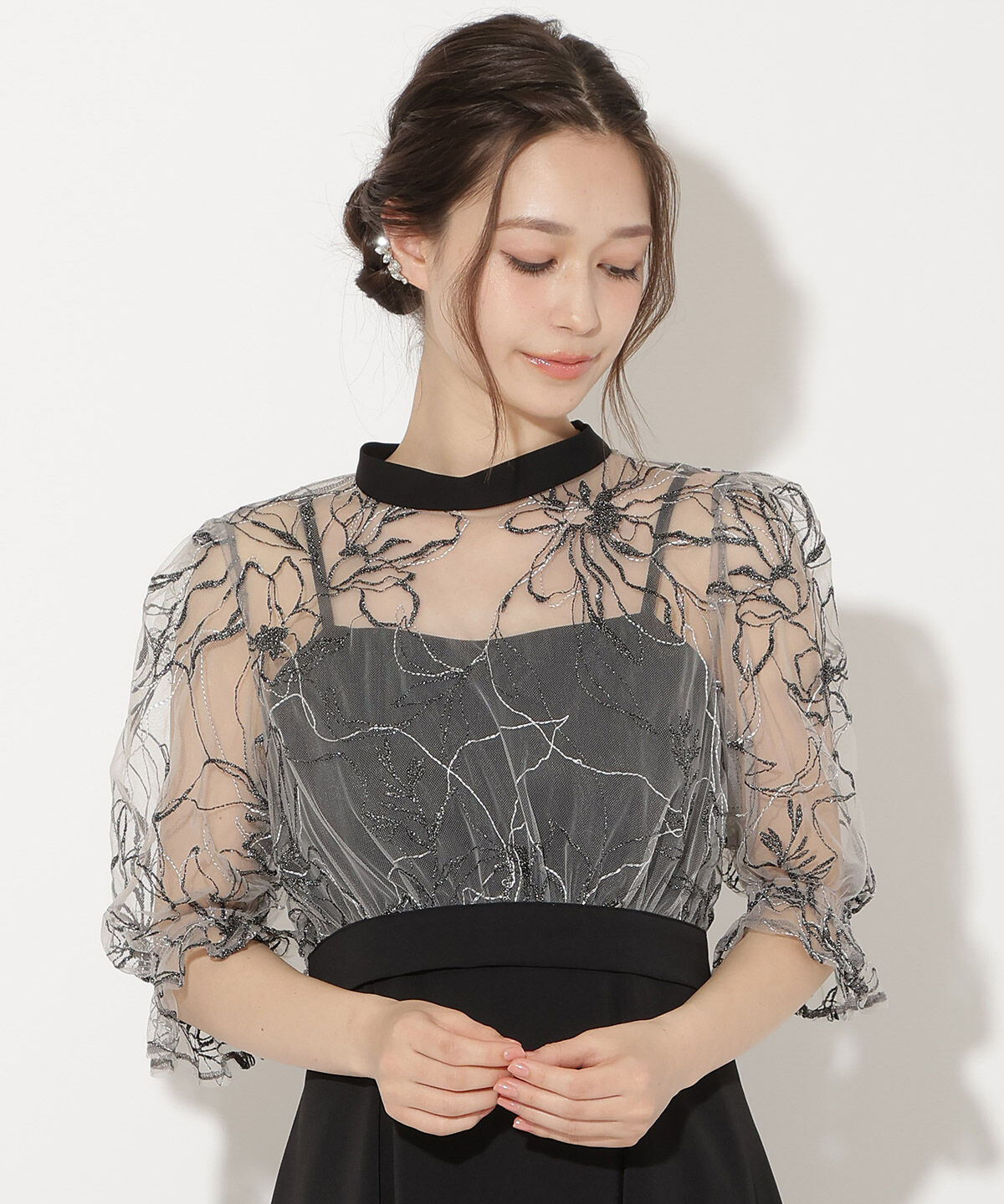 WILLSELECTION「バックウエストリボンブラウス&times;フレアキャミワンピース」|ドレス|