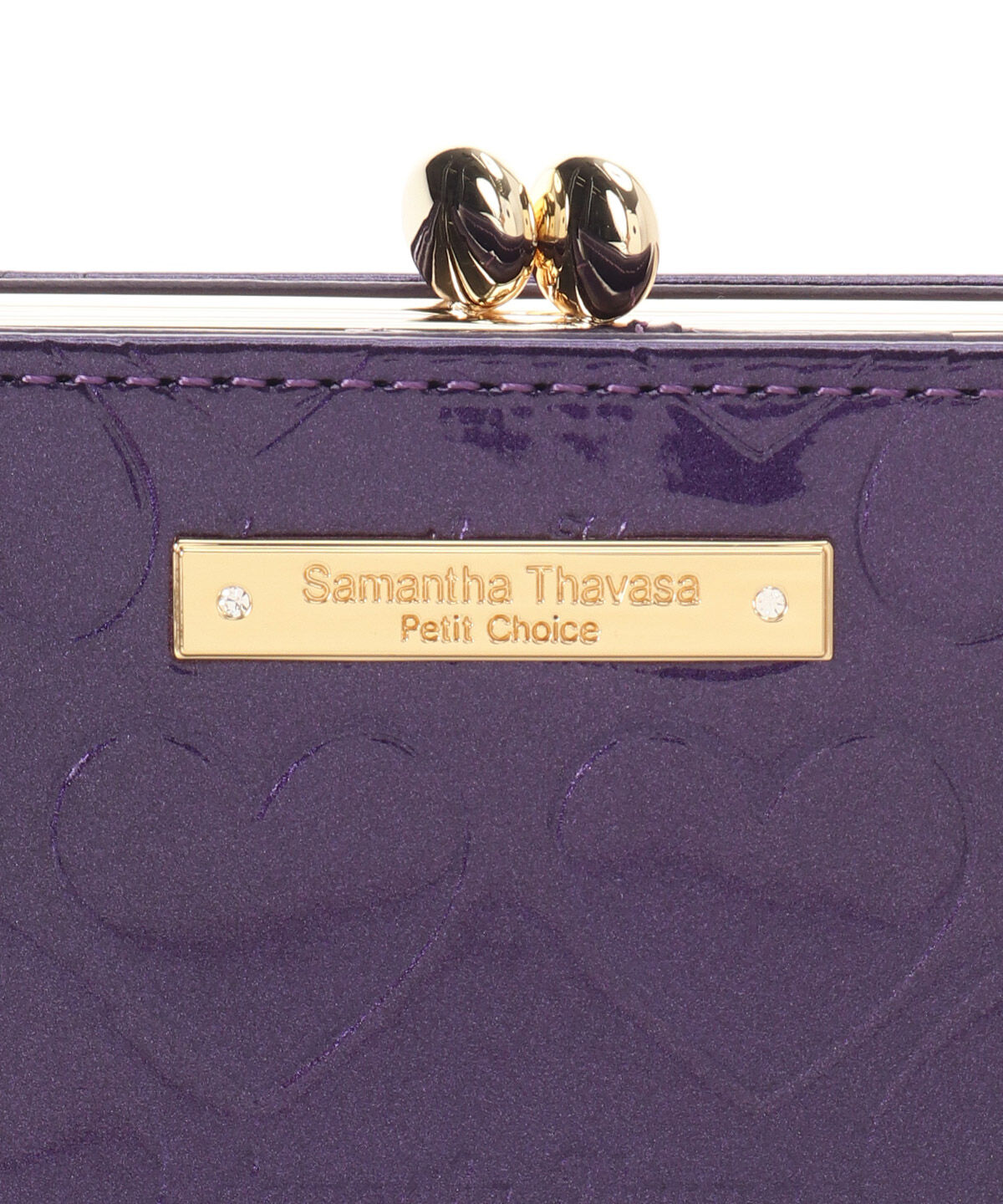 Samantha Thavasa Petit Choice「エナメルハート型押し 口金折財布」|財布|