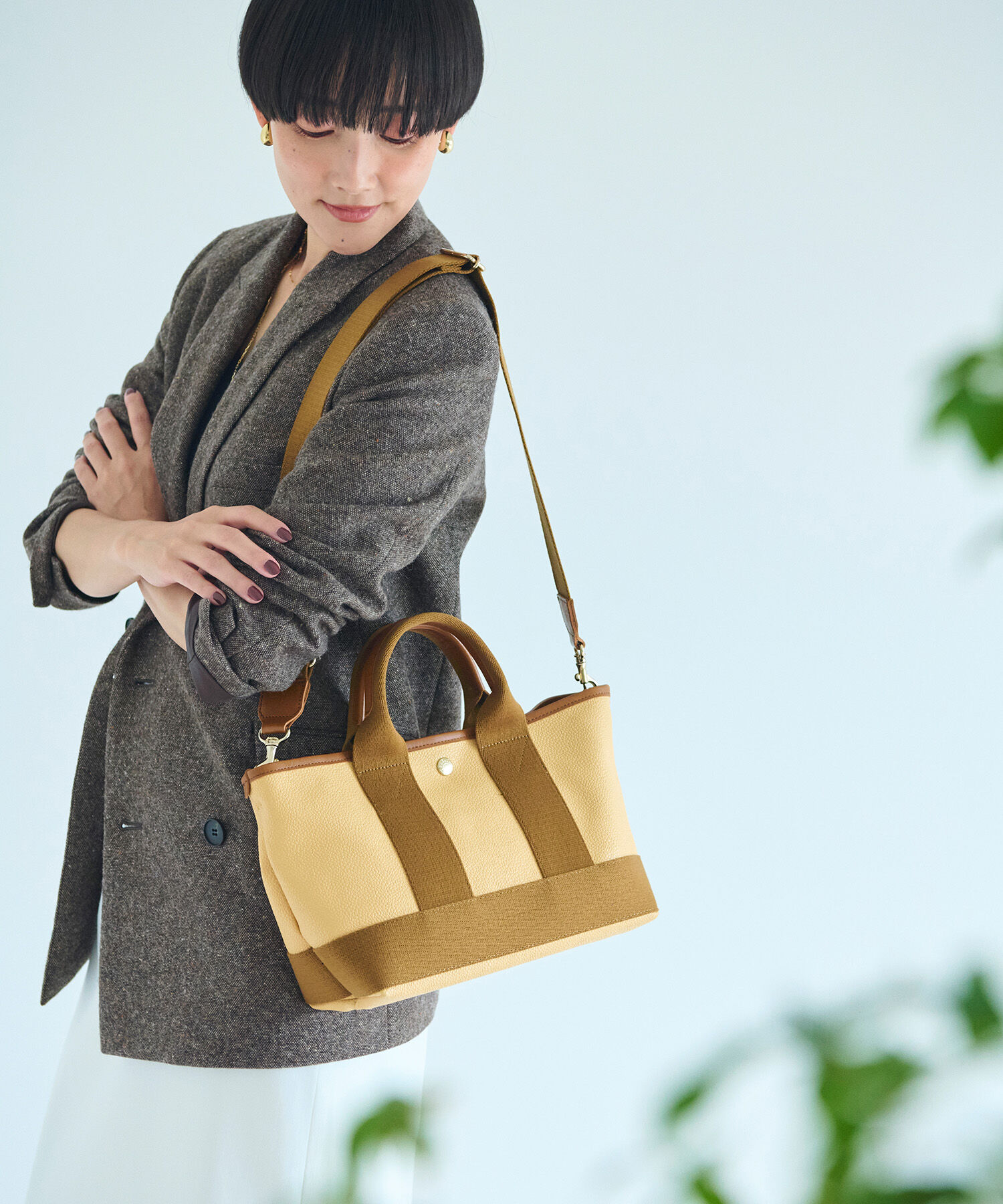 TOPKAPI BREATH「【Breath TOPKAPI】SCOTCH GRAIN スコッチグレイン ショルダー付き ミニ トートバッグ S」|トートバッグ|