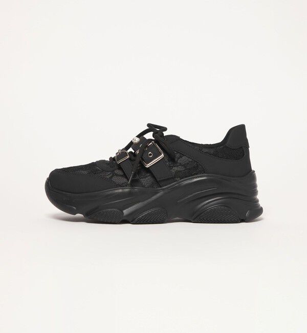 SY UNITED ARROWS「＜SY＞ダブルベルトレース スニーカー55&uarr;」|スニーカー|BLACK