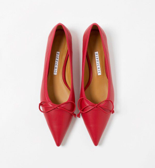 UNITED ARROWS「＜PIPPICHIC＞REMY ポインテッド バレエシューズ」|バレエシューズ|RED