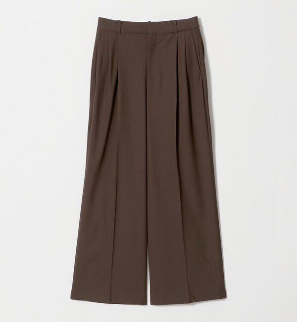 UNITED ARROWS「トロピカル ２タック ワイドパンツ」|スラックス|DK.BROWN