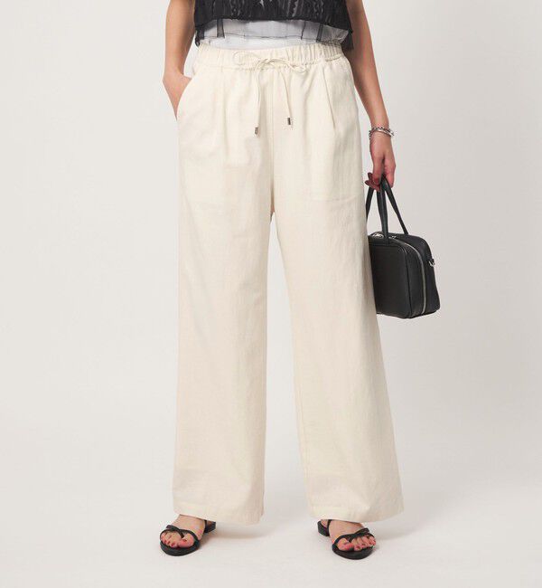 UNITED ARROWS green label relaxing「BREEZE LINEN ブリーズリネン ワイド パンツ オフホワイト 2」|その他|