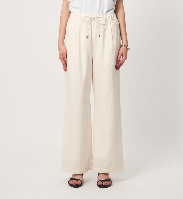UNITED ARROWS green label relaxing「BREEZE LINEN ブリーズリネン ワイド パンツ オフホワイト 2」|その他|