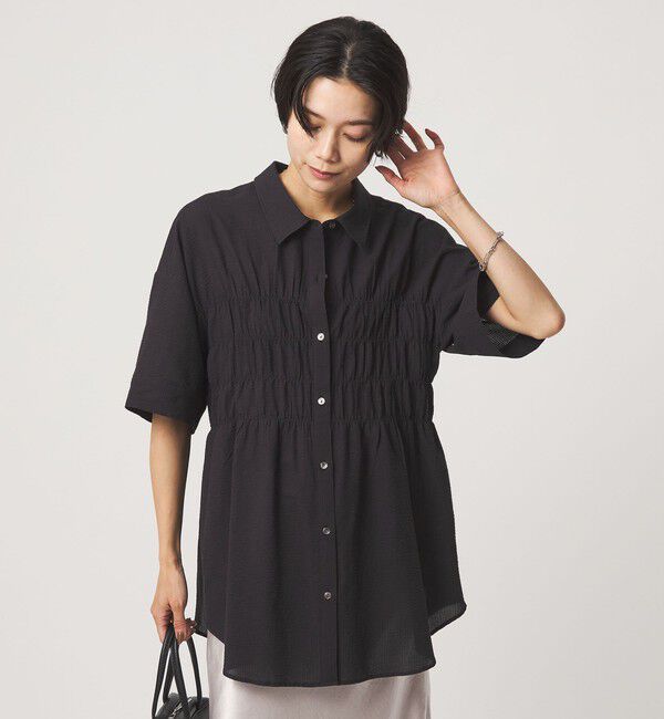UNITED ARROWS green label relaxing「シャーリング ブラウス」|シャツ・ブラウス|