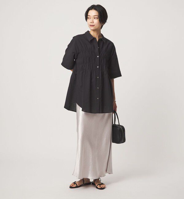 UNITED ARROWS green label relaxing「シャーリング ブラウス」|シャツ・ブラウス|