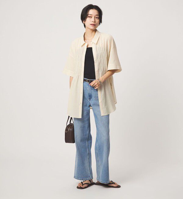 UNITED ARROWS green label relaxing「シャーリング ブラウス」|シャツ・ブラウス|