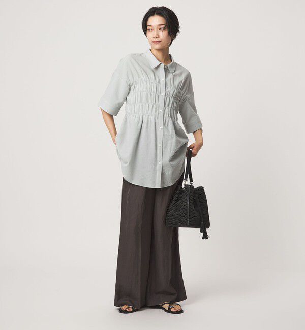 UNITED ARROWS green label relaxing「シャーリング ブラウス」|シャツ・ブラウス|