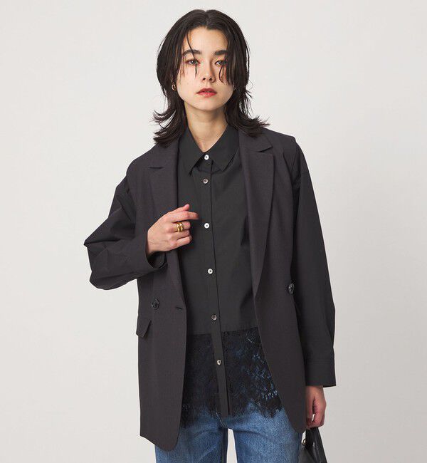 UNITED ARROWS green label relaxing「レース ドッキング シャツ」|シャツ・ブラウス|