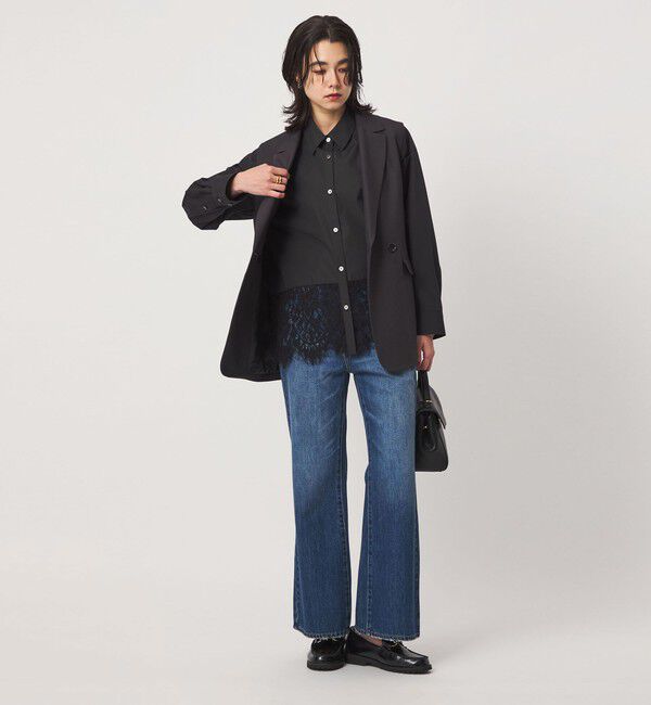 UNITED ARROWS green label relaxing「レース ドッキング シャツ」|シャツ・ブラウス|