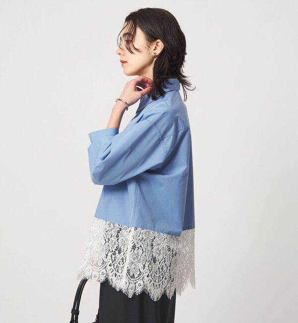 UNITED ARROWS green label relaxing「レース ドッキング シャツ」|シャツ・ブラウス|