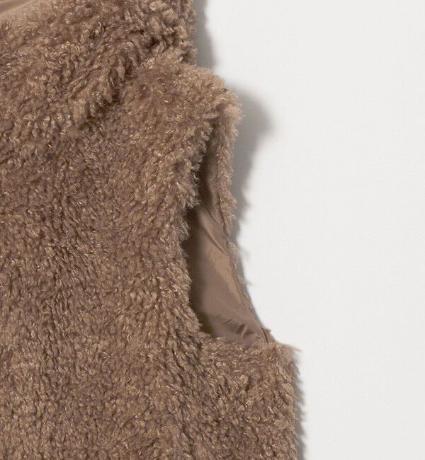 UNITED ARROWS green label relaxing「【別注】＜VINCENT PRADIER＞フェイクファー フード ベスト」|ベスト・ジレ|