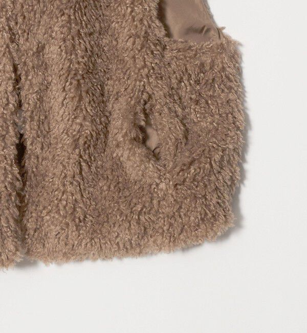 UNITED ARROWS green label relaxing「【別注】＜VINCENT PRADIER＞フェイクファー フード ベスト」|ベスト・ジレ|