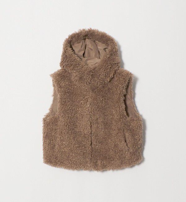 UNITED ARROWS green label relaxing「【別注】＜VINCENT PRADIER＞フェイクファー フード ベスト」|ベスト・ジレ|
