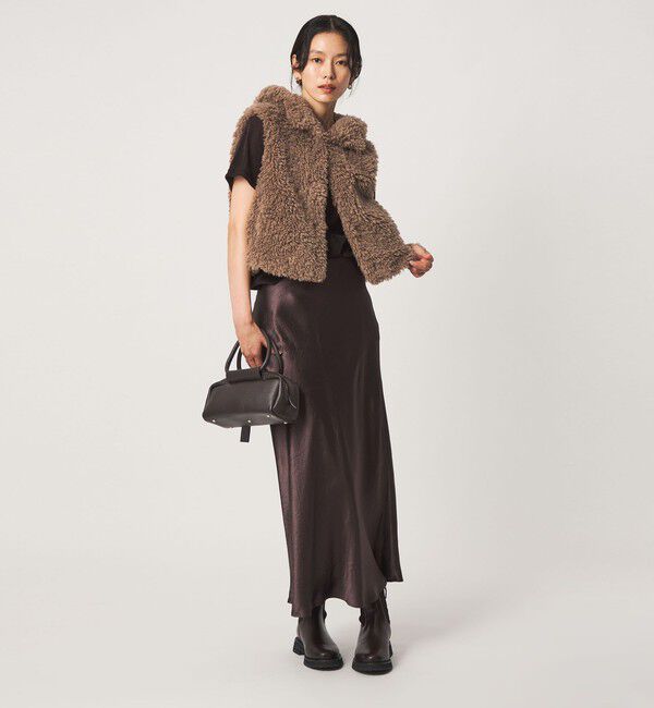 UNITED ARROWS green label relaxing「【別注】＜VINCENT PRADIER＞フェイクファー フード ベスト」|ベスト・ジレ|