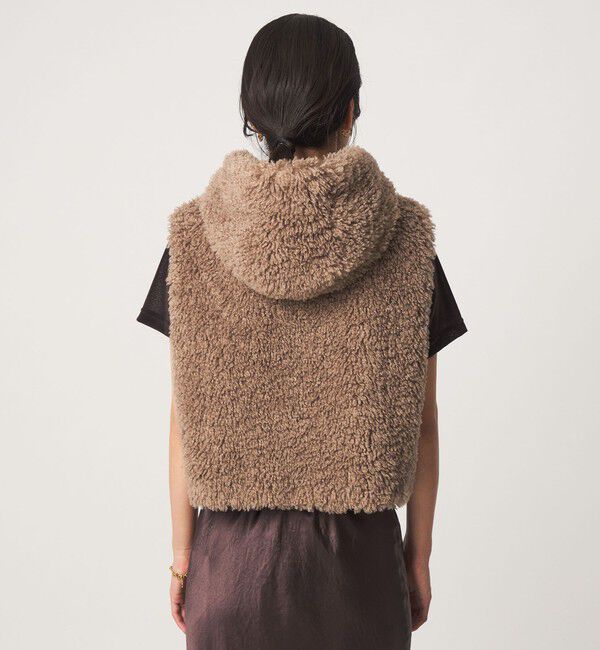 UNITED ARROWS green label relaxing「【別注】＜VINCENT PRADIER＞フェイクファー フード ベスト」|ベスト・ジレ|