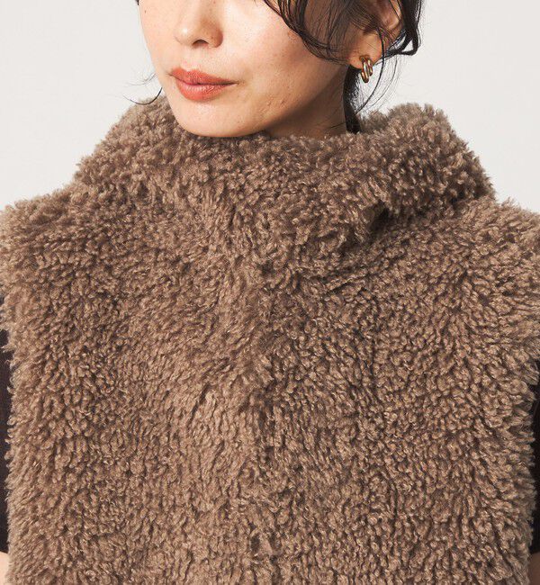 UNITED ARROWS green label relaxing「【別注】＜VINCENT PRADIER＞フェイクファー フード ベスト」|ベスト・ジレ|