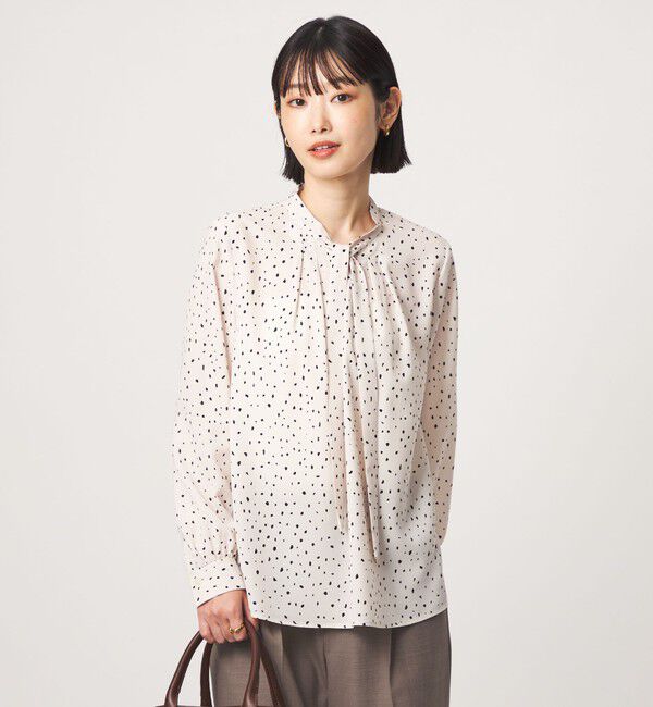 UNITED ARROWS green label relaxing「ボータイ ロングスリーブ ブラウス マシンウォッシャブル」|シャツ・ブラウス|