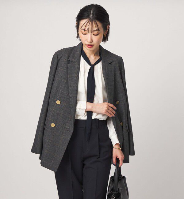 UNITED ARROWS green label relaxing「ボータイ ロングスリーブ ブラウス マシンウォッシャブル」|シャツ・ブラウス|