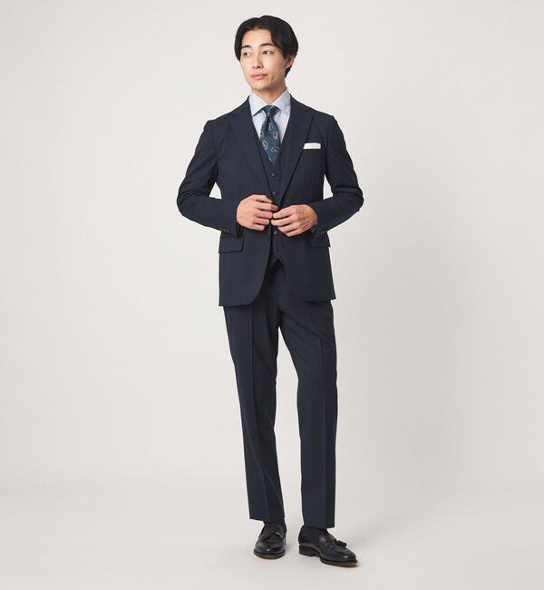 UNITED ARROWS green label relaxing「A+ TWPU サージ スリム アジャスター NP スラックス セットアップパンツ -ストレッチ-」|スラックス|