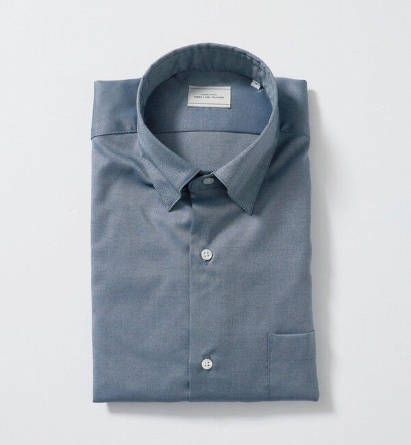 UNITED ARROWS green label relaxing「エブリット コットンオックス ソリッド スナップ ボタンダウン シャツ -イージーアイロン-」|シャツ・ブラウス|COBALT
