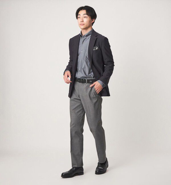 UNITED ARROWS green label relaxing「エブリット TC ツイル ジャージー スナップ ボタンダウン シャツ -ストレッチ・イージーアイロン・吸水速乾」|シャツ・ブラウス|