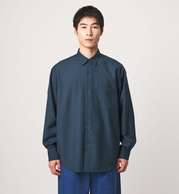 UNITED ARROWS green label relaxing「ウォッシャブル ビエラチェック ジャストルーズ 長袖 シャツ」|シャツ・ブラウス|