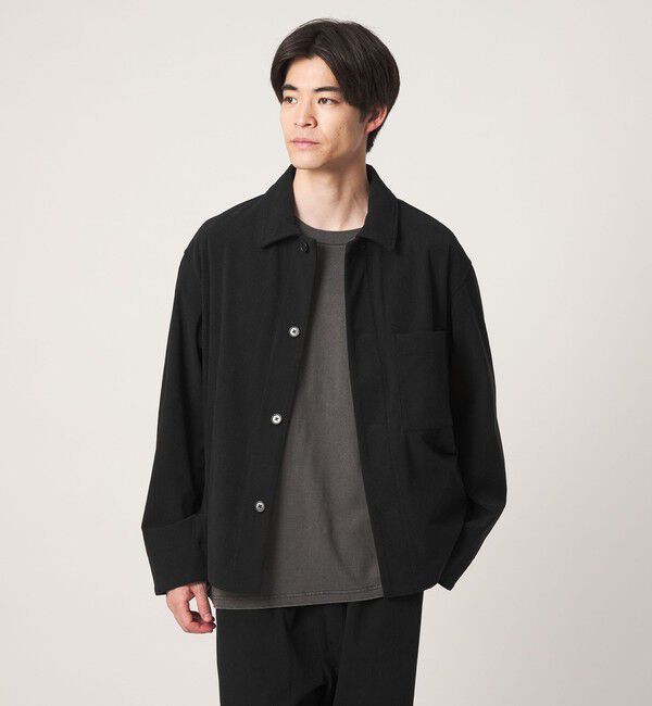 UNITED ARROWS green label relaxing「コーデュロイ カバーオール ジャケット -ストレッチ-」|ブルゾン・スタジャン|BLACK