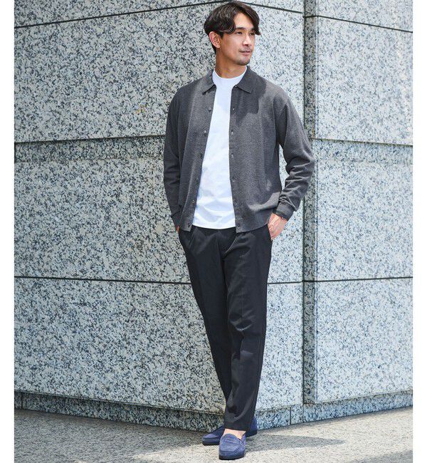 UNITED ARROWS green label relaxing「【WEB限定】JUST fit ハイゲージ ポロニット カーディガン」|カーディガン|