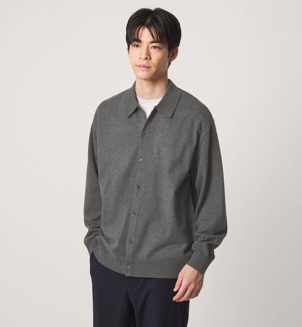 UNITED ARROWS green label relaxing「【WEB限定】JUST fit ハイゲージ ポロニット カーディガン」|カーディガン|