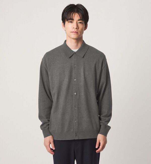 UNITED ARROWS green label relaxing「【WEB限定】JUST fit ハイゲージ ポロニット カーディガン」|カーディガン|